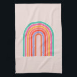 Mid Century Modern Rainbow Tea Towel<br><div class="desc">Abstract Retro Rainbow – Colourful Rainbow.</div>
