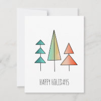mid century modern rainbow trees blush teal simple