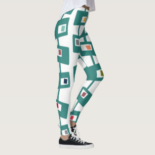 Mid-Century Modern Rectangles and Squares Leggings