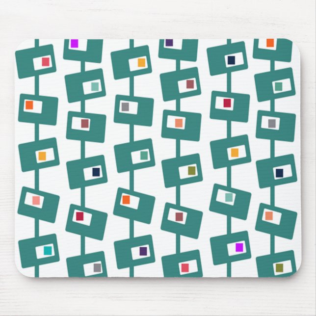 Mid-Century Modern Rectangles and Squares Mouse Pad (Front)
