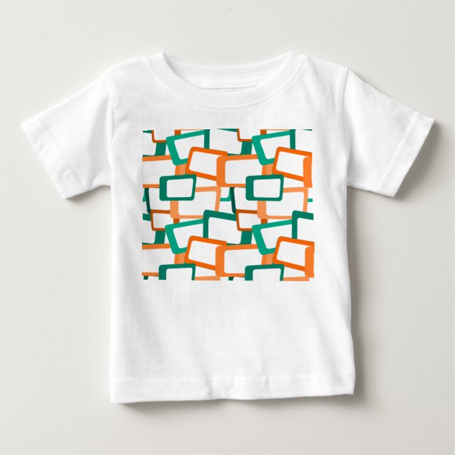 Mid-Century Modern Rectangles Baby T-Shirt (Front)