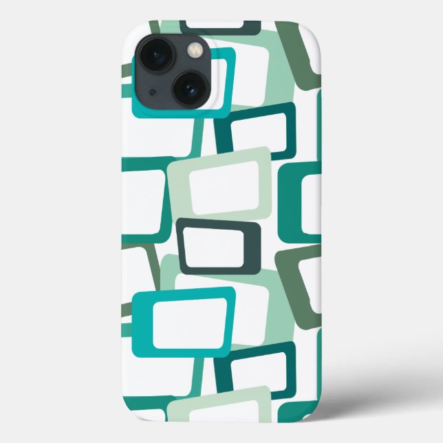 Mid-Century Modern Rectangles Case-Mate iPhone Case (Back)