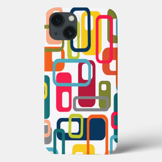 Mid-century Modern Rectangles Case-Mate iPhone Case (Back)