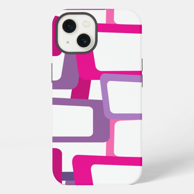 Mid-Century Modern Rectangles iPhone Case (Back)