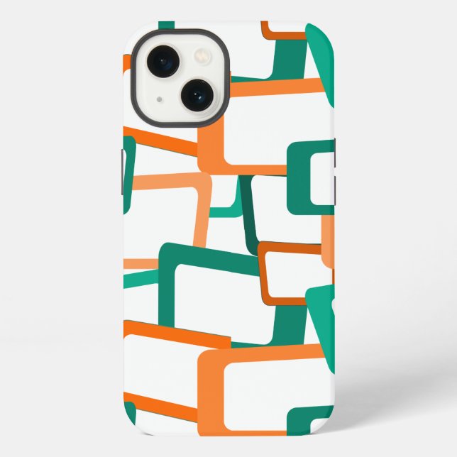 Mid-Century Modern Rectangles iPhone Case (Back)