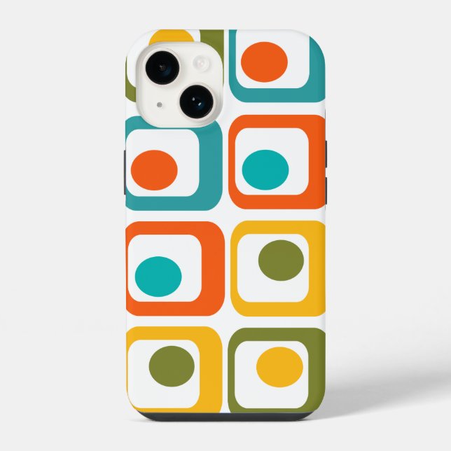 Mid-Century Modern Rectangles iPhone Case (Back)