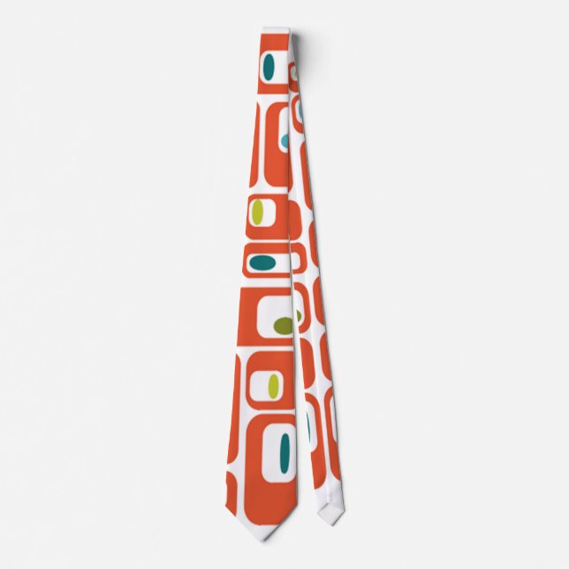 Mid-century Modern Rectangles Tie (Front)