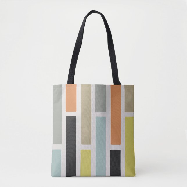 Mid Century Modern Rectangles Tote Bag (Front)