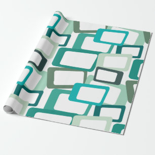 Mid-Century Modern Rectangles  Wrapping Paper