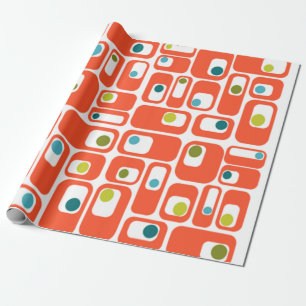 Mid-Century Modern Rectangles Wrapping Paper