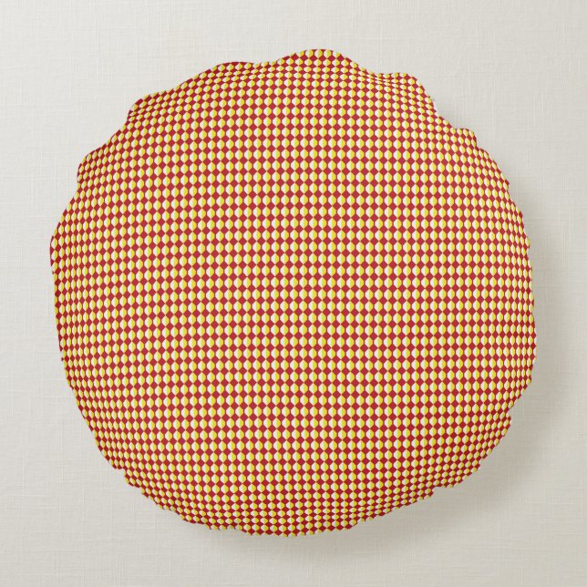 Mid Century Modern Repeat Pattern Round Cushion (Back)