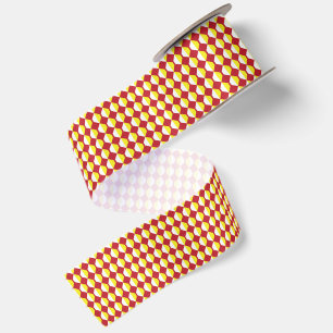 Mid Century Modern Repeat Pattern Satin Ribbon
