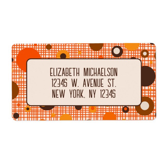 Mid Century Modern Retro Atomic Dot Pattern (Front)
