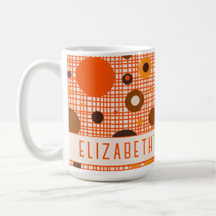 Mid Century Modern Retro Atomic Personalised Coffee Mug