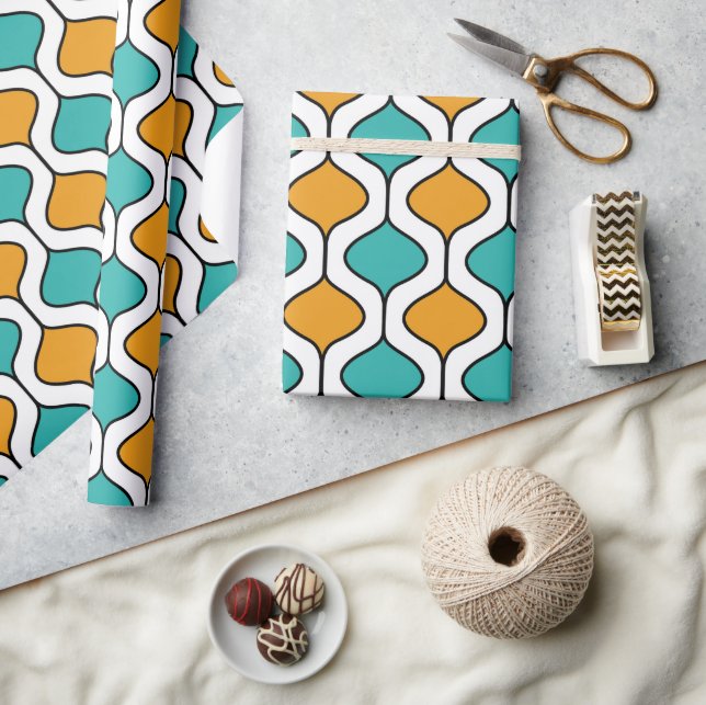 Mid century modern retro atomic wrapping paper (Crafts)