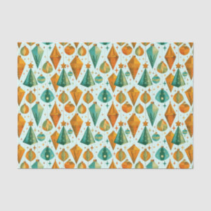 Mid-Century Modern Retro Christmas Atomic Ornament Tissue Paper