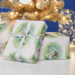Mid Century Modern Retro Christmas Bells Holly Wrapping Paper<br><div class="desc">Beautiful retro wrapping paper with clear,  cut glass bells,  holly and pretty ribbon.  Lovely vintage Christmas greeting card used to create this elegant wrapping paper.</div>