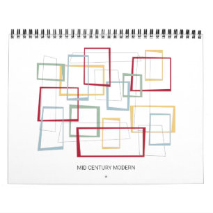 Mid Century Modern Retro Original Art Calendar