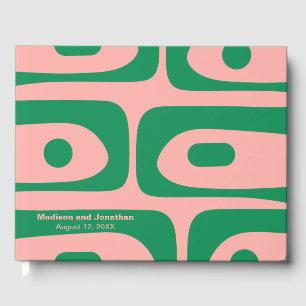 Mid Century Modern Retro Piquet Personalised Guest Book