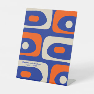 Mid Century Modern Retro Piquet Personalized Pedestal Sign