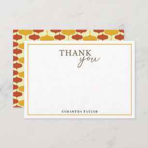 Mid Century Modern Retro Thank You Card
