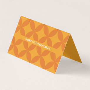 Mid-Century Modern Retro Tiny Thank You Note Cards