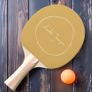 Mid-Century Modern Sand Sunrise with Name Ping Pong Paddle