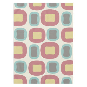 Mid Century Modern Shapes Multicolored Tablecloth