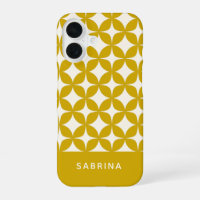 Mid Century Modern Shapes Yellow Personalised