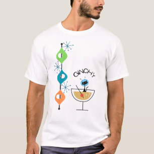 Mid century modern shirt cat martini gift