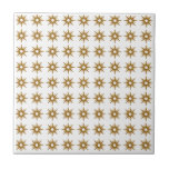 Mid-Century Modern Small Gold Star Pattern Ceramic Tile<br><div class="desc">Mid-century modern inspired design featuring vintage pattern of small retro gold starbursts on a white background. Simple, clean modern seamless design. Create your own custom pattern by uploading a new image, or use the "contact this designer" button for help. To create your own patterned design: 1. Select personalise this template....</div>