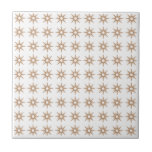 Mid-Century Modern Small Pink Star Pattern Ceramic Tile<br><div class="desc">Mid-century modern inspired design featuring vintage pattern of small retro pink starbursts on a white background. Simple, clean modern seamless design. Create your own custom pattern by uploading a new image, or use the "message" button to contact the designer for help. To create your own patterned design: 1. Select personalise...</div>