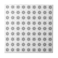 Mid-Century Modern Small Silver Star Pattern