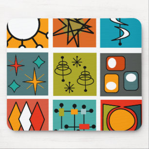 Mid-Century Modern Smorgasbord Mouse Pad