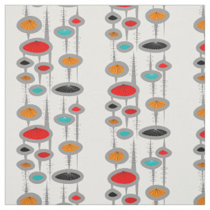 Mid-Century Modern Space Age Ovals Fabric