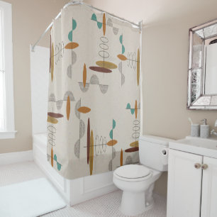 Mid-Century Modern Space Age Shower Curtain