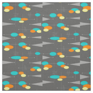 Mid-Century Modern Spheres and Triangles Fabric