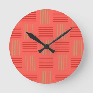 Mid-Century Modern Spring/Summer Weave Round Clock