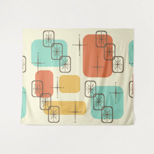 Mid Century Modern Sputnik Multicolored 1 Tapestry