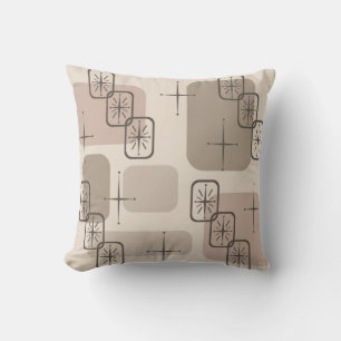 Mid Century Modern Sputnik Taupe Cushion
