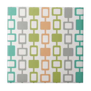 Mid Century Modern Square Columns Ceramic Tile