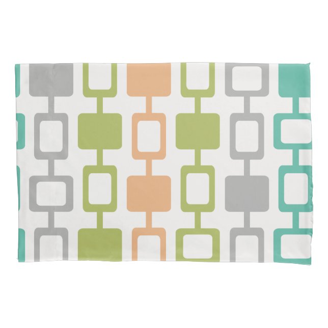 Mid Century Modern Square Columns Pillowcase (Front)