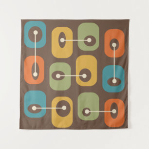 Mid Century Modern Squishy Cubes Tapestry