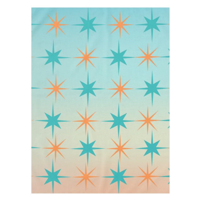 Mid-Century Modern Starburst 1.1 Design Tablecloth (Front)