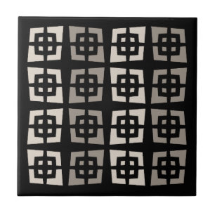 Mid Century Modern Starburst Abstract Ceramic Tile