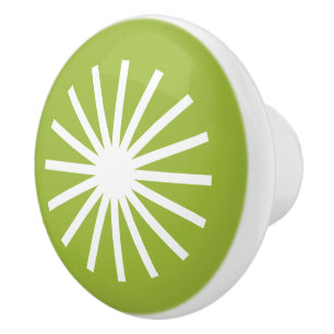 Mid Century Modern Starburst Ceramic Knob