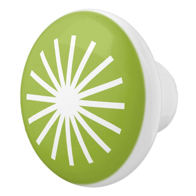 Mid Century Modern Starburst Ceramic Knob (Right)