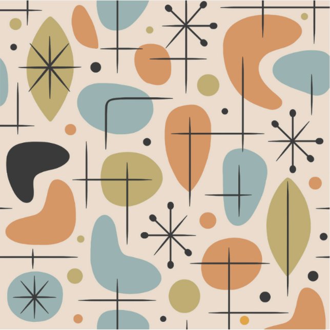 Mid Century Modern Starburst Pattern (Front)