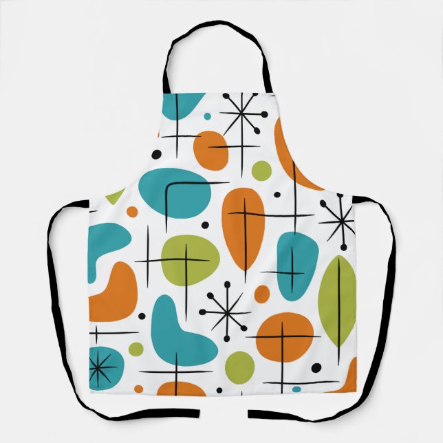Mid Century Modern Starburst Pattern Apron (Front)
