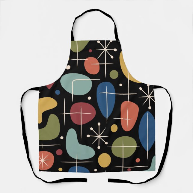 Mid Century Modern Starburst Pattern Apron (Front)